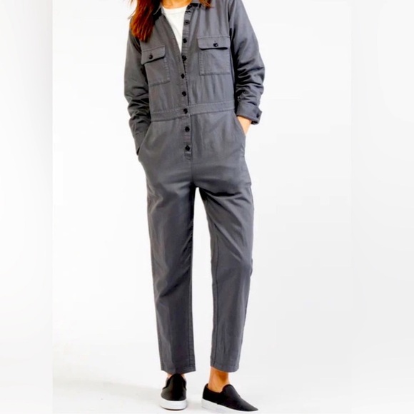 OUTERKNOWN NWT S.E.A. JUMPSUIT ROMPER OVERALL SMALL GREY REVOLVE ANTHRO UO - Picture 2 of 14